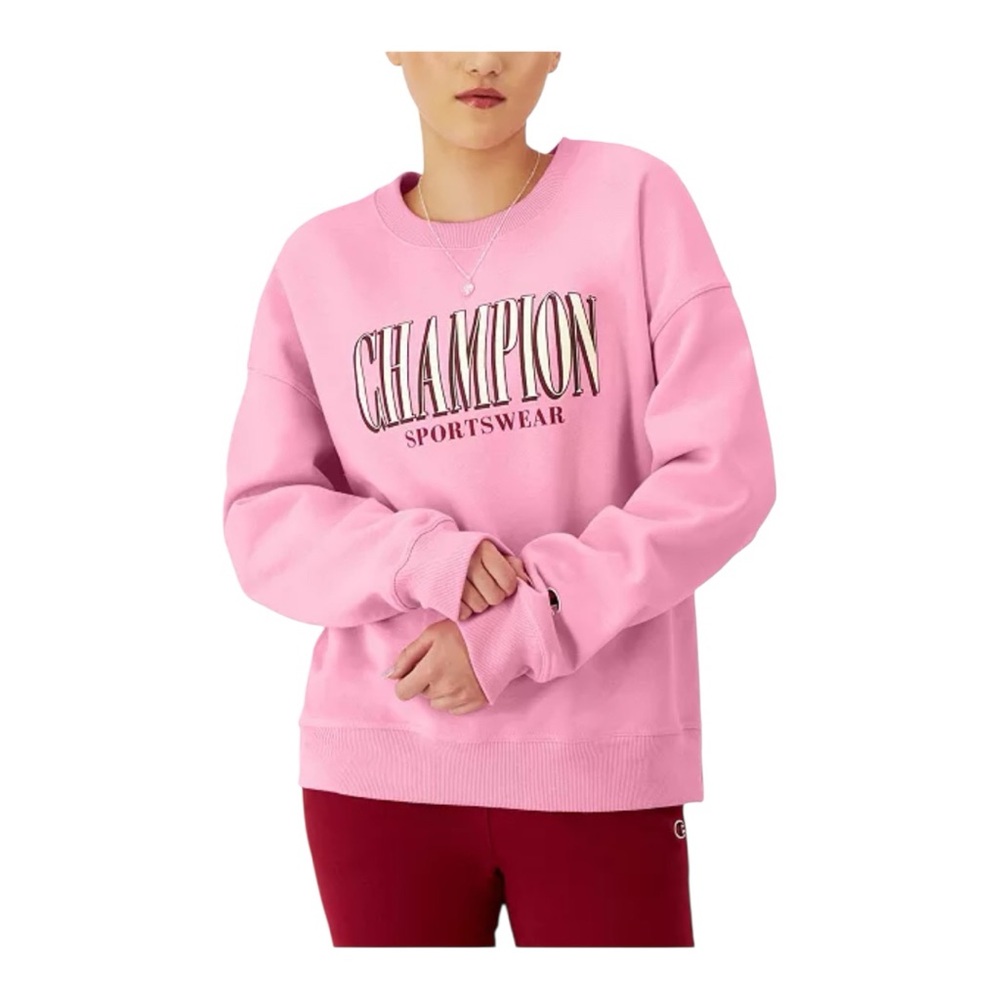 Champion Pink Crew Neck Sweater size large